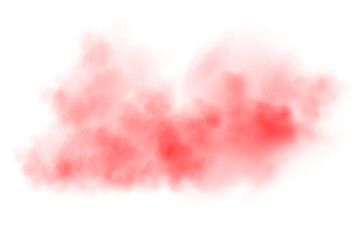 Red fog isolated on transparent background