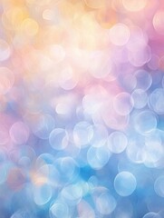 Fototapeta premium Blurred bokeh lights in soft pastel colors, calming and gentle, abstract background