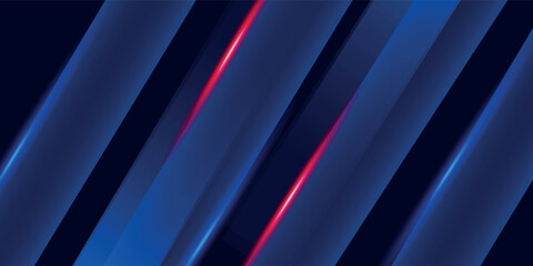Obraz premium Blue technology background with motion neon light effect.Vector illustration.
