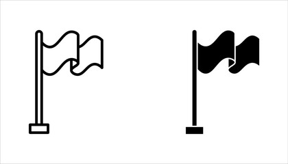 Simple Set of Flag Icon set. Contains such Icons as Achievement, Victory, location marker, vector illustration on white background.