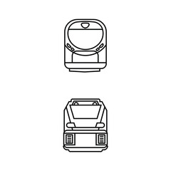  Outline train icon design illustration
