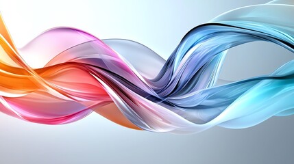 Abstract colorful flowing ribbons, dynamic and vibrant, perfect for design projects.