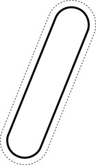 Cut Off Tracing Alphabet Slash Mark