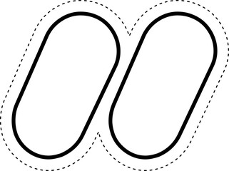 Cut Off Tracing Alphabet Double Quotation Mark