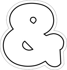 Cut Off Tracing Alphabet Ampersand Mark