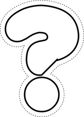 Cut Off Tracing Alphabet Question Mark