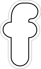 Cut Off Tracing Alphabet Letter f Lowercase