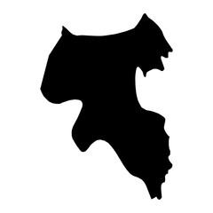 Shamsiddin Shohin District map, administrative division of Tajikistan. Vector illustration.