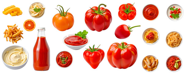 Tomato Ketchup and French Fries Collage 