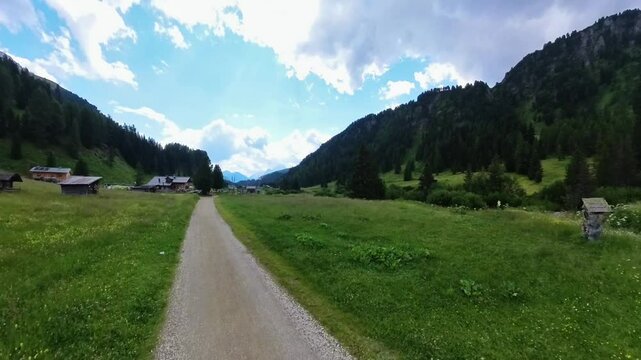 A view of Val Duron near Campitello di Fassa - Val di Fassa - Italy