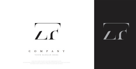 Initial ZF Logo Design Vector 