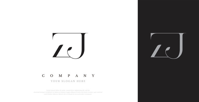 Initial ZJ Logo Design Vector 
