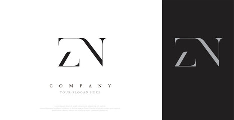 Initial ZN Logo Design Vector 