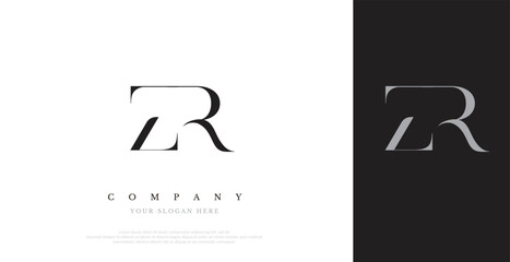 Initial ZR Logo Design Vector 