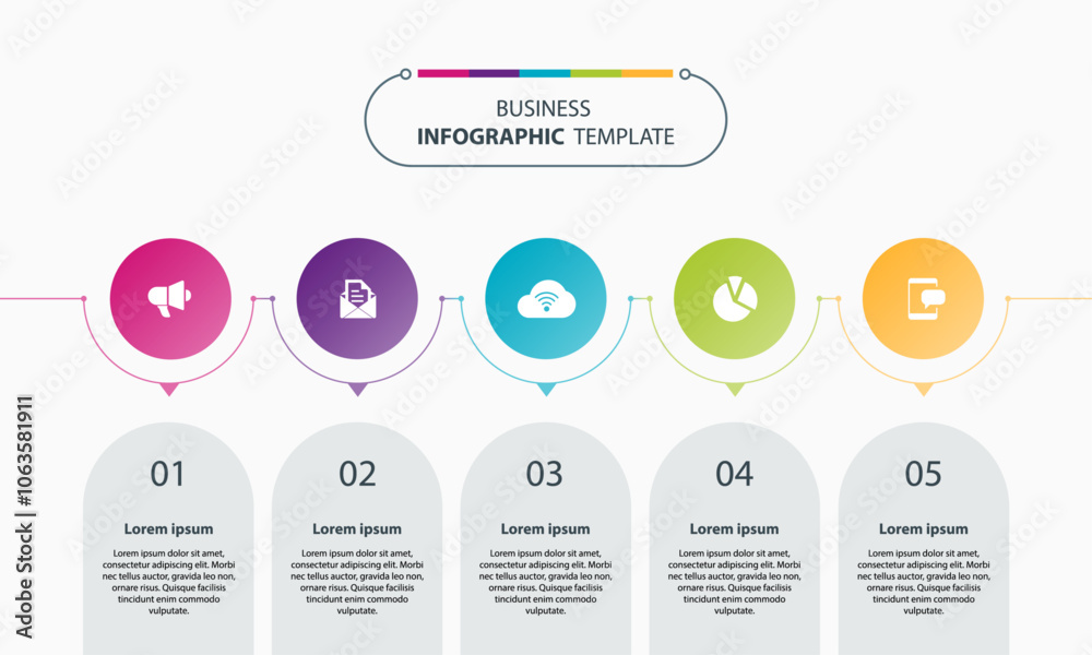 Poster flat vector colorful infographics element design template. creative timeline template layout for pre