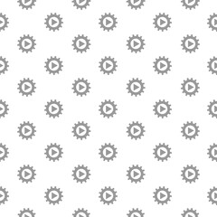 Video settings icon pattern seamless isolated on white background