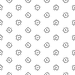 Video settings icon pattern seamless isolated on white background