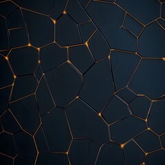 Abstract dark stone texture with glowing cracks