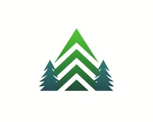 Fototapeta premium Christmas tree Douglas fir illustration logo or icon create design isolated on a white background 