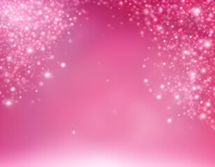 Realistic vector pink background. Shiny pink horizontal backdrop Glittering backround.