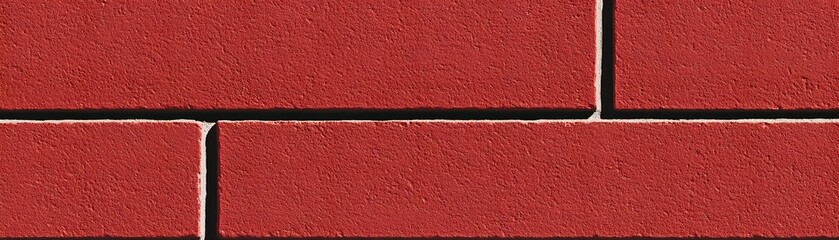 Fototapeta premium Close-up of Red Brick Wall with White Grout