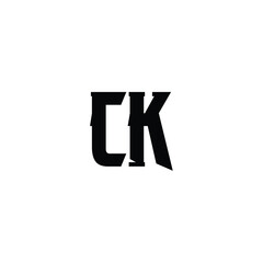 CK monogram logo design letter text name symbol monochrome logotype alphabet character simple logo