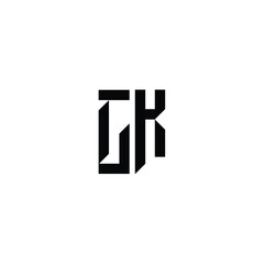Obraz premium CK monogram logo design letter text name symbol monochrome logotype alphabet character simple logo