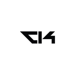 Fototapeta premium CK monogram logo design letter text name symbol monochrome logotype alphabet character simple logo