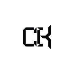 CK monogram logo design letter text name symbol monochrome logotype alphabet character simple logo