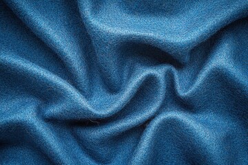 Blue felt background, flat surface, high resolution, textured background, blue felt material