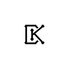 CK monogram logo design letter text name symbol monochrome logotype alphabet character simple logo