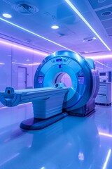 MRI machine set in a stylish and bright clinic