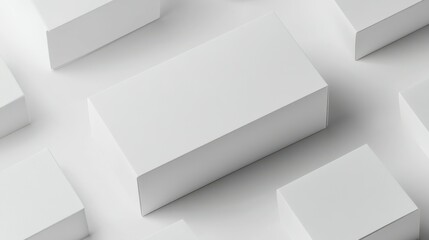 White Paper Box For Branding With Blank Paper Label