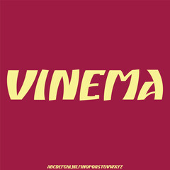 modern display alphabet font vector