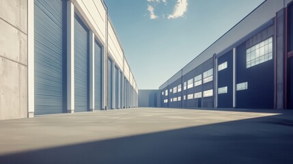 Obraz premium The Industrial Warehouse Perspective