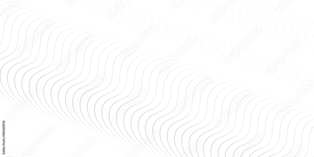 Poster curve wave seamless pattern line texture. abstract white and gray vector wave elegant striped diagon