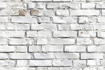 A white brick wall texture background with distressed, aged edges and a weathered effect