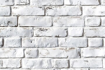 A white brick wall texture background with distressed, aged edges and a weathered effect