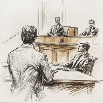 Lawyers Presenting Arguments in the Courtroom During Legal Proceedings