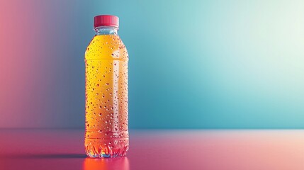 Vibrant Sports Drink Bottle with Refreshing Appearance