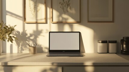 Fototapeta premium The Minimal Laptop Workspace
