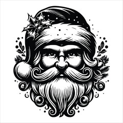 Fototapeta premium Christmas Santa SVG