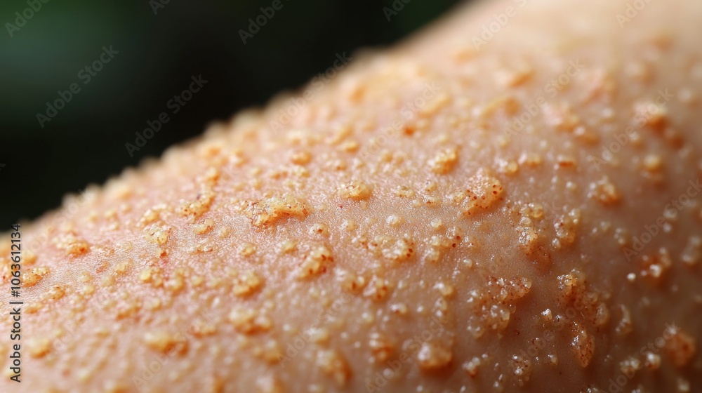 Aufkleber a close-up view showcases the intricate texture of skin, highlighting small bumps and a moist surfac