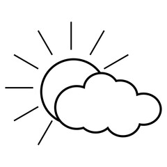 icon of sun and cloud