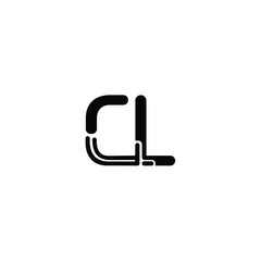 CL monogram logo design letter text name symbol monochrome logotype alphabet character simple logo