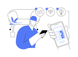 Appliance control isolated cartoon vector illustrations.