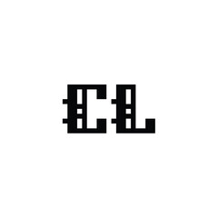 CL monogram logo design letter text name symbol monochrome logotype alphabet character simple logo