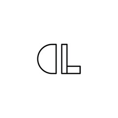 CL monogram logo design letter text name symbol monochrome logotype alphabet character simple logo