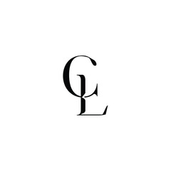CL monogram logo design letter text name symbol monochrome logotype alphabet character simple logo