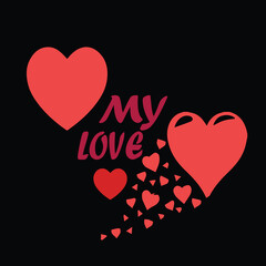 Valentine's Day T-shirt with hearts